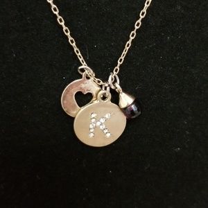 K necklace with charms